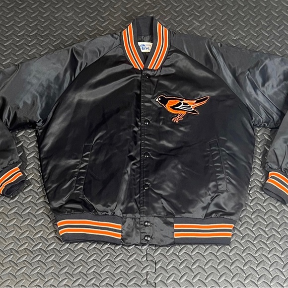 NWOT Vintage 80s Chalkline Spell Out Jacket MLB Baltimore Orioles - Picture 3 of 9